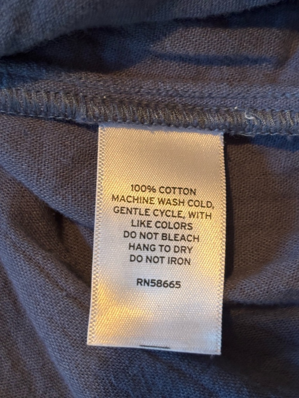 Caslon Blue Cotton Utility Jacket Top Drawstring Hem Size Medium - Picture 10 of 10